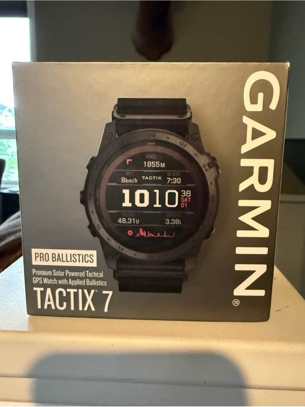 Garmin tactix 7, pro ballistics edition, GPS watch with solar charging